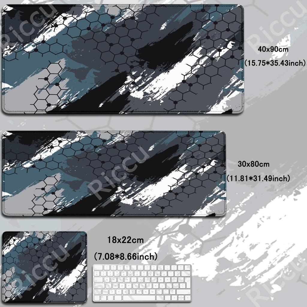 Gaming Mouse Pad Hexagon Geometric Art Design Keyboard Deskmat Gamer Large Mousepad Computer Office Nonslip Cushion Accessories