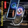 2024 M11 Magic Clip Transparent Line Design Car Wireless Charging Mobile Phone Bracket Opening and Closing Navigation Rack Car Supplies