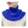 Women Fake Collar Double-Layered Ruffle Trim Autumn Winter False Collar Solid Color Detachable Collar Shirt Accessory