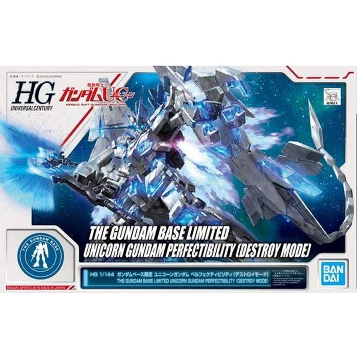 HG 1/144 Gundam Base Limited Unicorn Gundam Perfectibility (Destroy Mode) Mobile Suit Gundam UC (Unicorn) Multicolor 30.48x17.78x10.16cm
