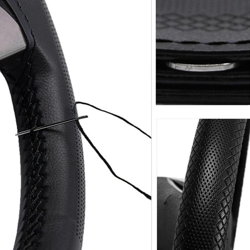 Чехол на руль автомобиля, кожа из микрофибры, перфорированная оплетка на руль, чехлы на руль, подходят для