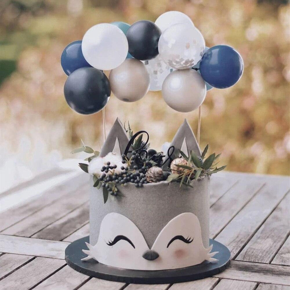 5-дюймовый латексный воздушный шар, топпер для торта, набор металлических шаров-конфетти для дня рождения, детского душа, свадебной вечеринки, украшения, принадлежности для самостоятельного изготовления