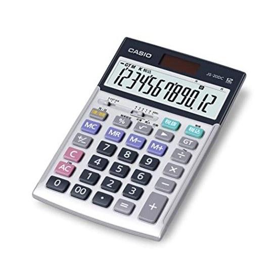 Casio Professional Calculator 12 Digits Day Time Calculation Just Type Silver JS-20DC-N Green Purchasing Law Compliant Eco Mark Certified