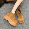 Fashion Winter Platform Thick Bottom Women Ankle Boots Height Increase Women's Shoes Female  Round Toe Zippers Short Booties