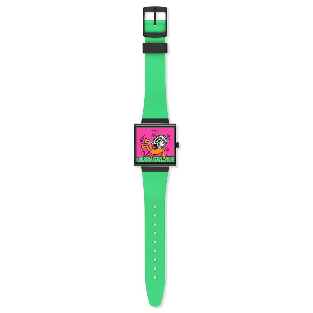 ОТРЫВАЕТСЯ SO34Z102 Часы Keith Haring [Swatch]