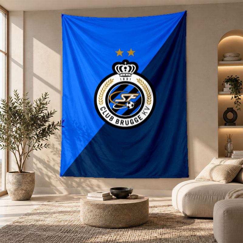 Decorative Tapestry,Club Brugge FC Printed Wall Art, Lightweight Wall Hanging For Bedroom Background