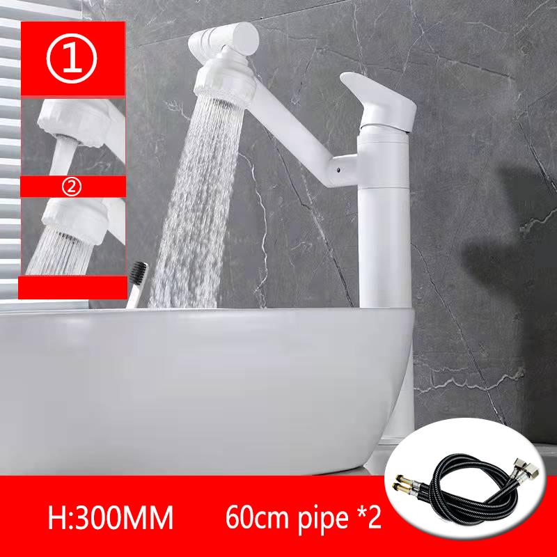 Поворотный на 1080° смеситель для раковины в ванной комнате, смеситель для раковины, монтируемый на палубе, защищенный от брызг, водопроводный кран, аэраторы для душевой насадки, смеситель, ТРУБА x 2