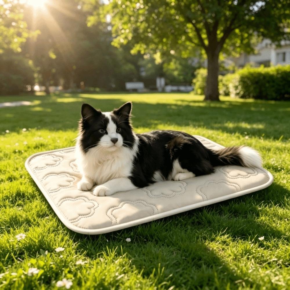Folding Dog Cooling Mat Soft Dog Sofa Cushion Portable Pet Ice Pads Kennel