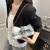2025 Summer New Casual Street Plaid Trend Simple Fashion One Shoulder Underarm Messenger Bag Women