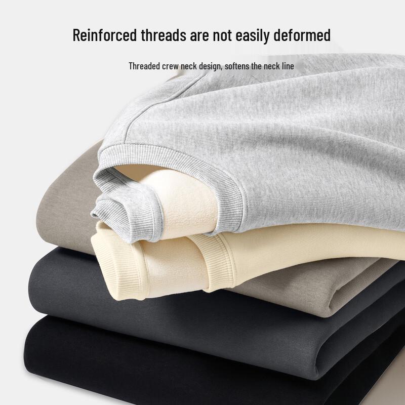 JEEP SPIRIT Men's Fleece-Lined Round Neck Sweatshirt