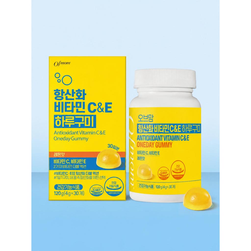 Ofmom Vitamin C & E Haru Gummy, a delicious Lemon flavor 30-day supply