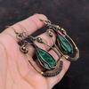 Граненые серьги с замбийским изумрудом, серьги из медной проволоки, ювелирные изделия из драгоценных камней, уникальные серьги, медные украшения, подарок на помолвку, серьги ручной работы