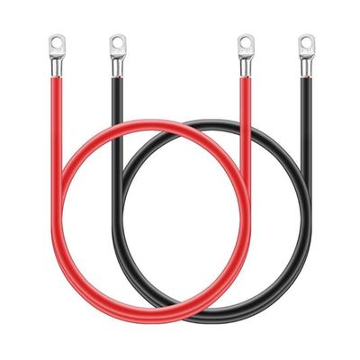 5AWG соединительный кабель для аккумулятора, комплект клемм, шнур питания, чистая синусоида, автомобильный инвертор, заземляющий провод для аккумуляторов, 12 В, 1 пара