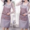 1PC Double Pocket Oilproof Kitchen Supplies Household Women Cartoon Apron Sleeveless Cleaning Aprons