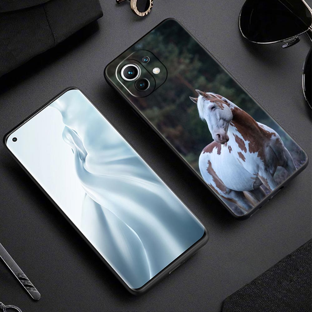 Чехол для телефона с изображением животного Лошадь для Xiaomi Mi 17 15 14 13 12 11 Ultra 15T 14T 13T 12T 11T Pro Lite 5G Мягкий ТПУ Корпус Fundas Capas