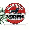 Vintage "Beware of Dachshund" Aluminum Warning Sign