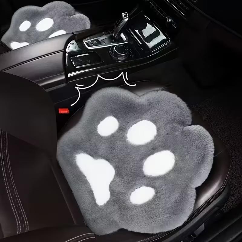 Cat Paw Car Seat Cushion Plush Cartoon Cat Claw Seat Pad for Car Interior Decoration Kids Chair Home Office Comfort