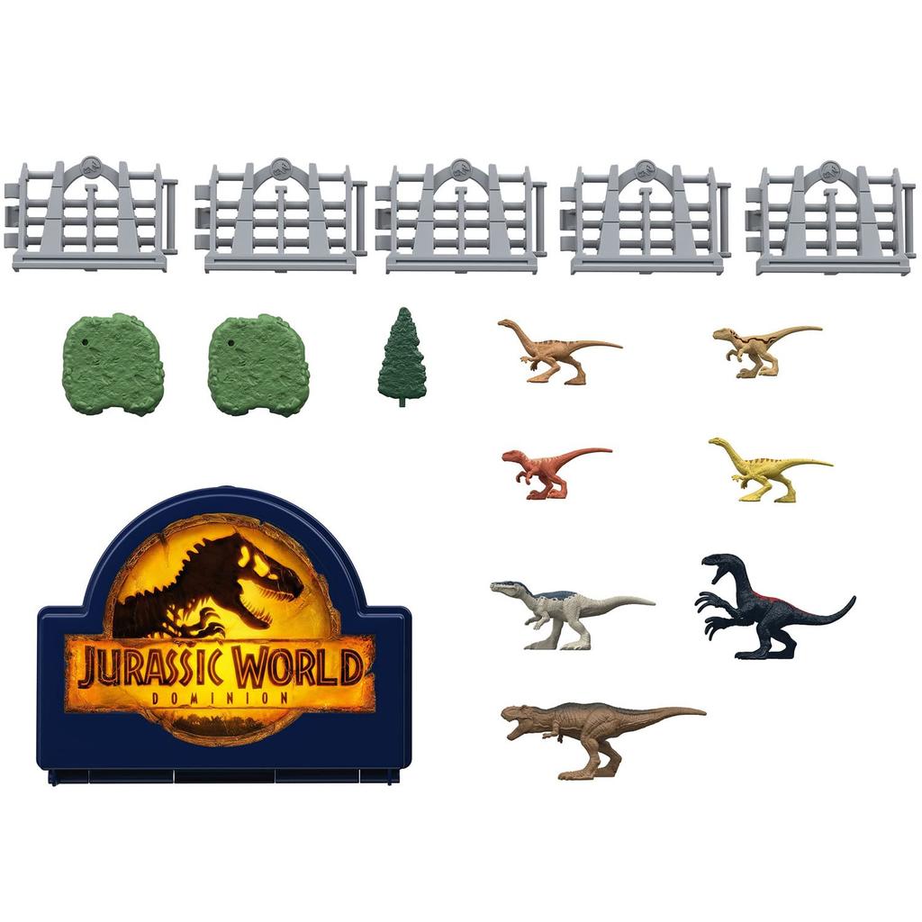Mattel Набор мини-фигурок Jurassic World New Ruler с футляром для чистки, возрастом от 1 года и HJB15 (МИР ЮРСКОГО ПЕРИОДА) [Игрушка Динозавр] [4 вверх]