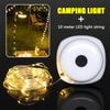 LED Light String Portable Camping Light 2000mAh Rechargeable 10m Outdoor Atmosphere Tent Wedding Christmas Decor Strip Star Lamp