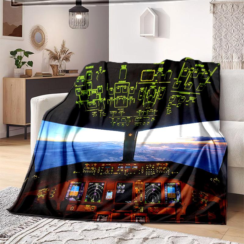 Pilots View Starry Sky Blanket Perfect All Seasons Soft Comfortable Sofa Office Nap Travel Birthday Gift Christmas Present