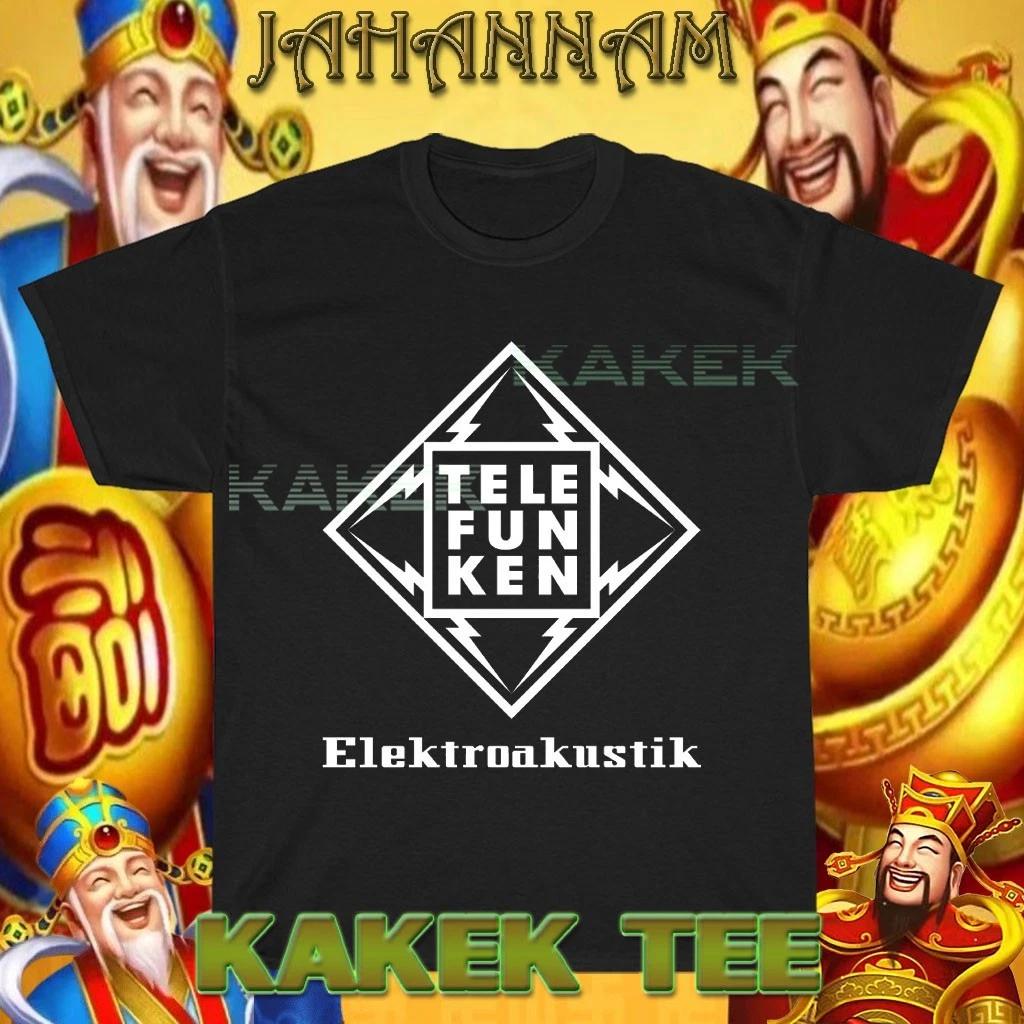 Новая Футболка Telefunken Elektroakustik Логотип Американская футболка Смешная Размер от S до 5XL