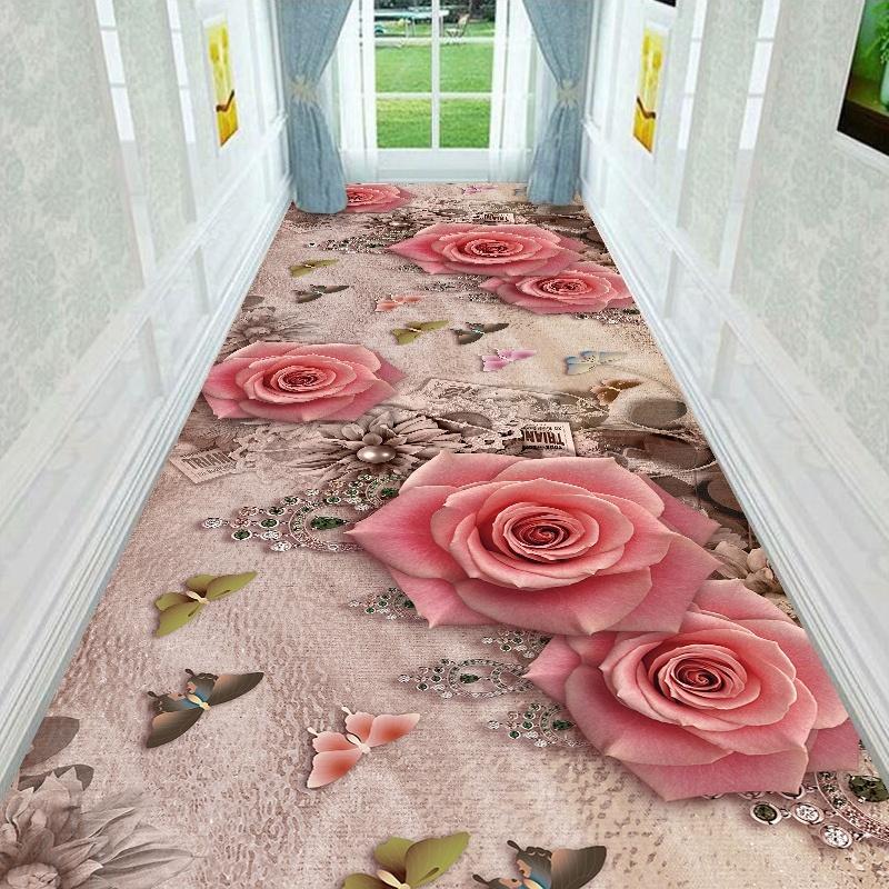 Нескользящие моющиеся коврики с резиновой основой, мягкий ковер с цветочным рисунком для прихожей, кухни, прачечной, спальни, ванной комнаты