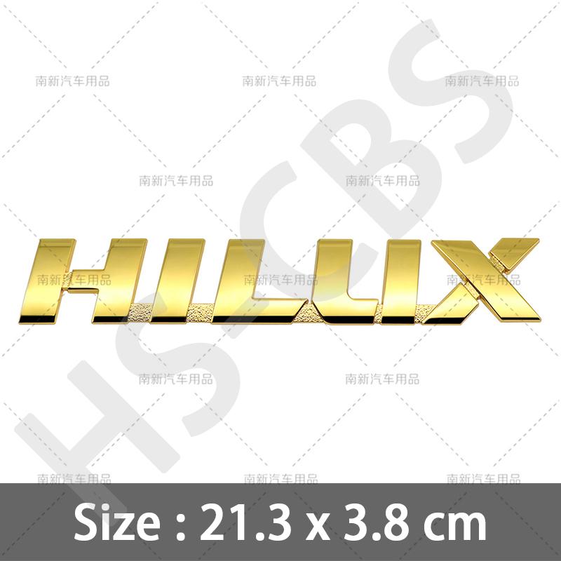3D Big Size 21.3X3.8CM Metal Hilux Emblem Badge WQPKHD5 Car Stickers Rear Trunk Logo Auto Tailgate Decal Fender Door Decorative Sticker