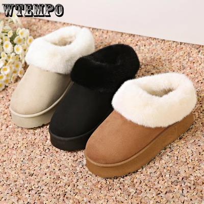 Женские зимние сапоги Осень и Зима Толстая подошва Корейские хлопковые сапоги Утепленные и Стильные Хлопковые сапоги на одну ногу для тепла