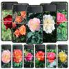 Чехол для телефона Rose Flowers Botanic для Samsung Galaxy Z Flip 3 4 5, черный, складной, жесткий, из поликарбоната, защитный чехол