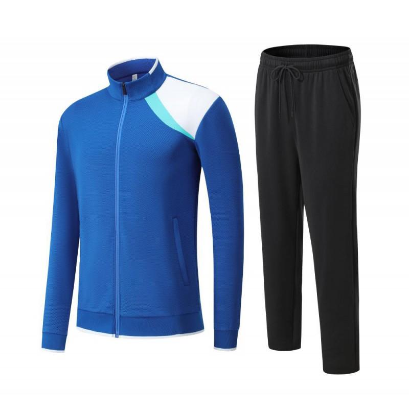 Unisex Sportswear Set Basketball Training Running Soccer Coaching V-Neck Long Sleeve Tracksuit
