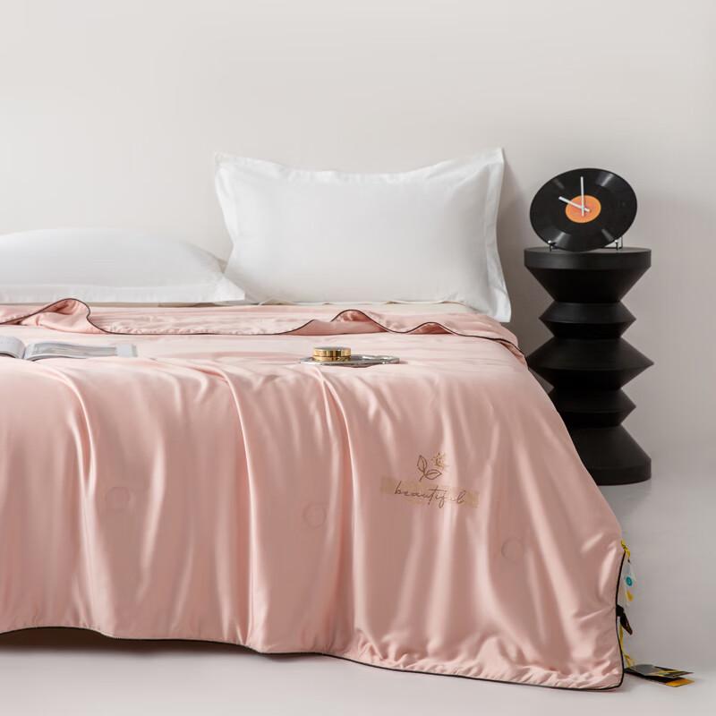 Aosmeng Tencel Blend Embroidered Silk-Filled Summer Quilt