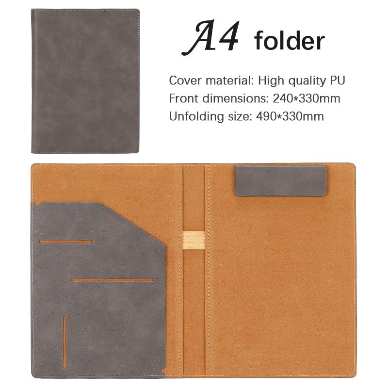 A4/A5 письменный стол с застежкой бизнес-папка многофункциональная кожаная папка с зажимом для конференций папка для офиса