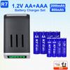800mAh AAA Rechargeable Battery 1.2V Ni-MH AAA Battery Batteries AAA+LCD Display Charger for NiMh NiCd AA AAA Battery