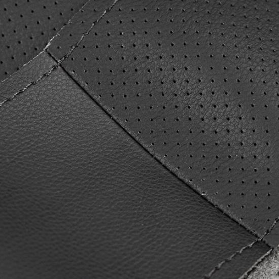 All Black Sewing Leather Steering Wheel Cover For BMW E36 E46 E39 X3 E83 X5 E53