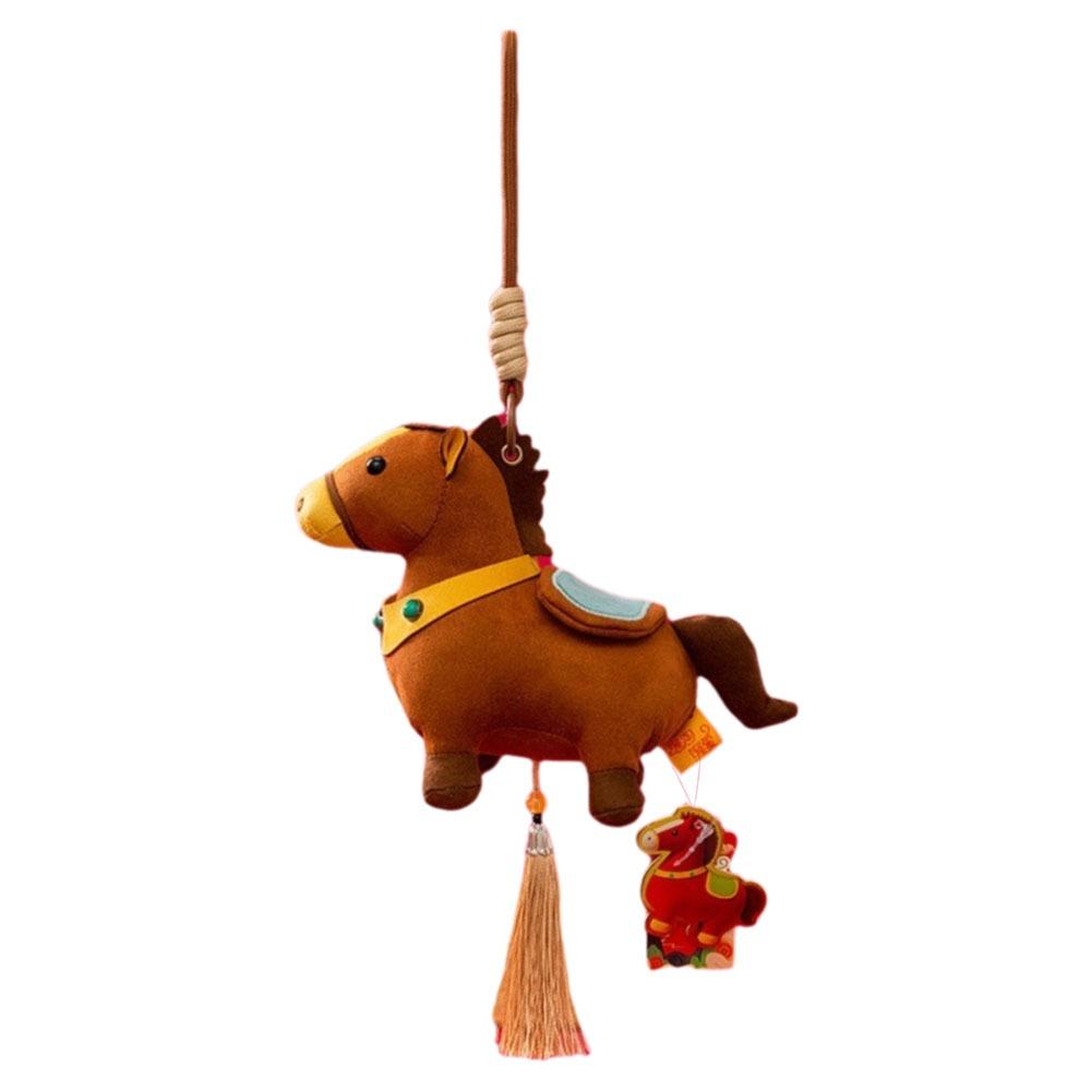 Realistic Pony Plush Keychain Ultra-soft Stuffed Year Horse Mascot for Year of The Horse