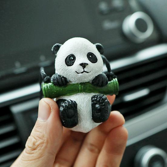 Panda Pendant Cute Toughness Cartoon Strong Resin Decorate Rearview Cute Panda Mirror Pendant
