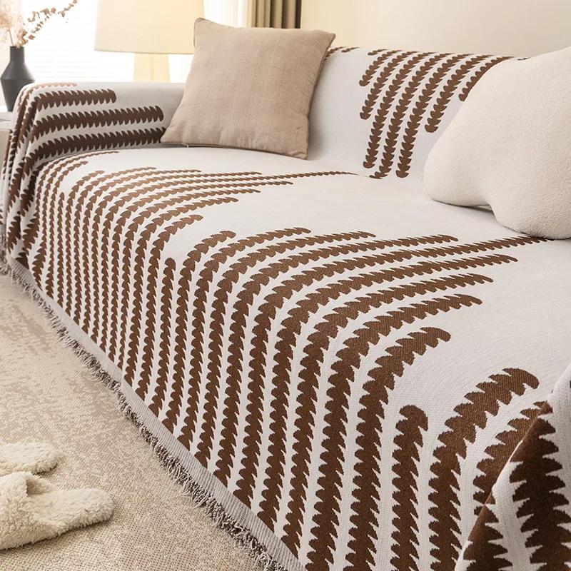 Скандинавское одеяло для дивана, универсальный вязаный чехол для дивана с кисточками, Ins Style, одеяла для пикника на открытом воздухе, гобелен для кровати