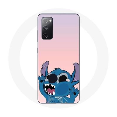 Coque Pour Samsung Galaxy S20 FE Stitch Le Nez En L'air Fond Rose