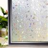 Window Privacy Film Rainbow Window Clings 3D Decorative Window Vinyl Stained Glass Window Decals, Static Cling Window Sticker