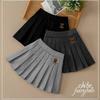 Клетчатая плиссированная юбка для девочек - Осень/Зима 2023, Модная короткая юбка в корейском стиле