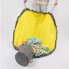 Exclusive Children's Toy Fabric Drawstring Storage Bag with Detachable Large Round Bucket for Building Blocks
