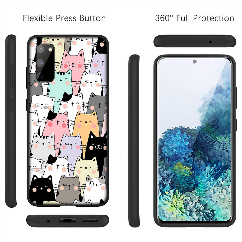 Для Motorola Moto Edge 70 60 50 G54 G86 Samsung Galaxy S25 iPhone 17 16 15 Xiaomi Redmi Note 14 13 Pro Max Чехол для телефона Аниме Кошка Мяу Милый Прелестный Чехол