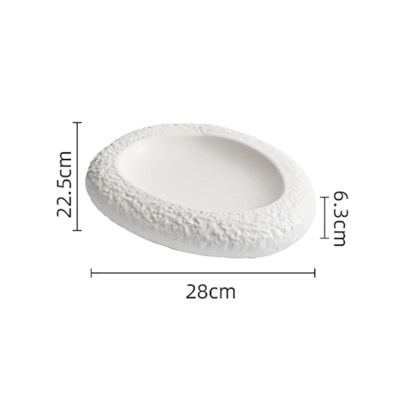 Керамическая тарелка для ужина с неровной текстурой камня, двухслойная изоляционная тарелка для ресторана, десертная тарелка для пасты, специальная столовая посуда