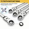 Multi-Function Ratchet Wrench 9mm, Two-Way Torque Industrial Grade 72-Tooth Design, Suitable for Various Equipment, Home Improvement Tools, Cars