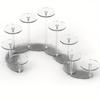 1pc Transformable Acrylic Display Stand 9 Tier Display Risers for FiguresTransparent 360 Degree Rotating Display Rack