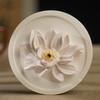 Lotus Flower Plaster Incense Holder Zen Table Decor Minimalist Meditation Altar Accessory Spiritual Housewarming Gift