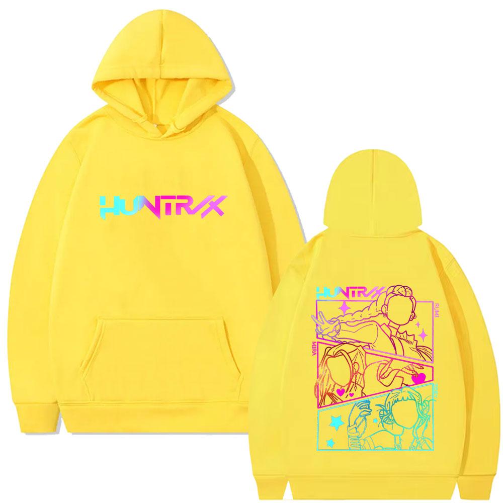 Худи с графикой охотников на демонов K-pop, кавайный принт Руми Мира Зои, пуловер, мужская женская мода, винтажный оверсайз