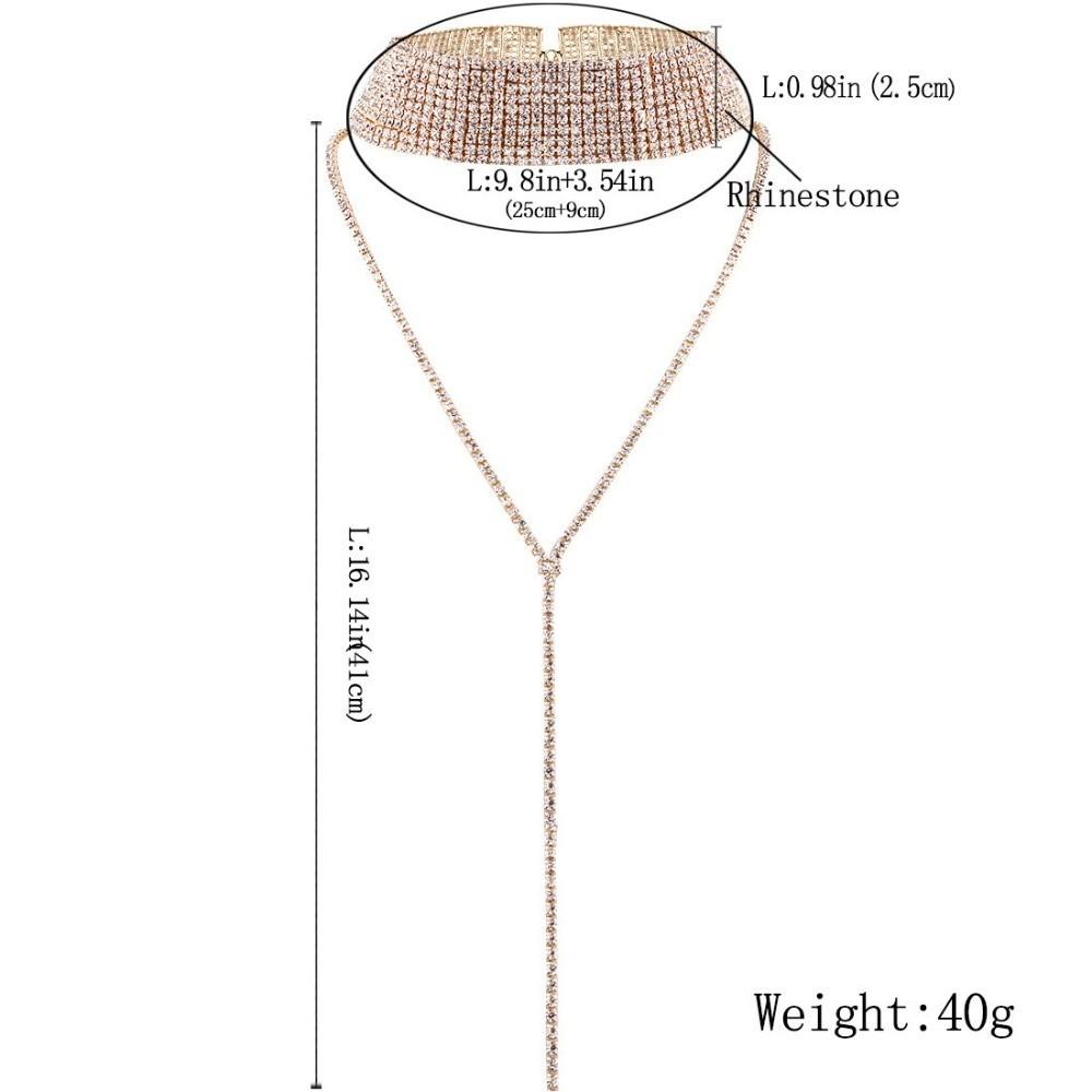 Золотое многослойное ожерелье Y-образной формы, длинный чокер, милое ожерелье со стразами, для вечеринки
