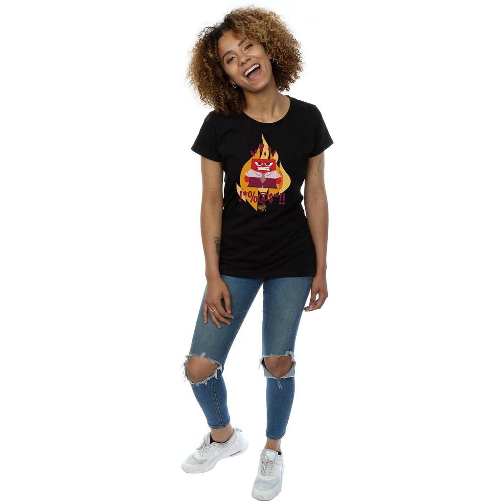 Disney Womens/Ladies Inside Out Fired Up Cotton T-Shirt