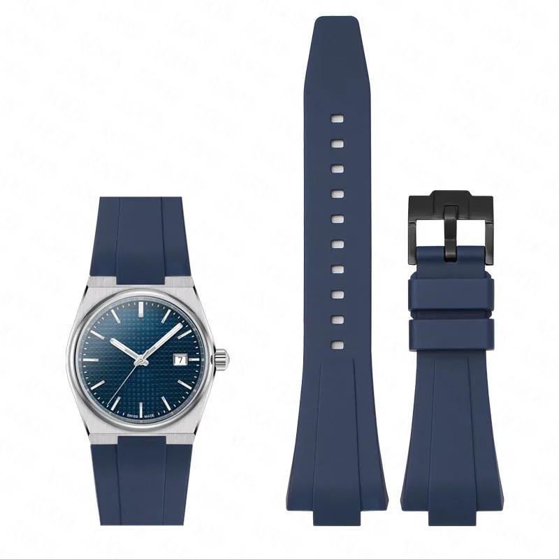 Silicone Strap for Tissot PRX 35MM/40MM Series Men Women Casual Fashion Replacement Rubber Strap + Quick Release Tools